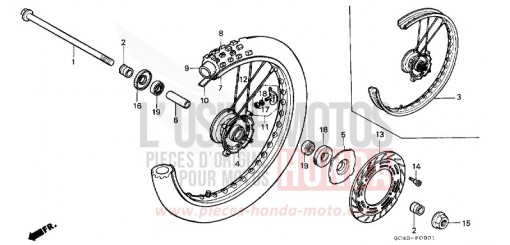 VORDERRAD (RG/RH/RJ/RK) CR80RH de 1987